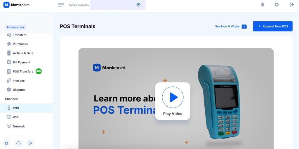 Click on the POS menu and then click on Request New POS.